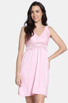 Zivame Lace N Mesh Babydoll - Coral Blush — thumbnail 1